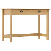 vidaXL Wandtafel Hill 2 lades 110x45x74 cm massief grenenhout