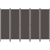 vidaXL Kamerscherm met 5 panelen 250x180 cm antraciet