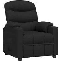 vidaXL Fauteuil verstelbaar stof zwart
