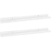 vidaXL Wandschappen 2 st 60x9x3 cm hoogglans wit