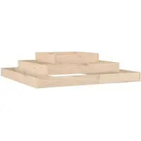 vidaXL Plantenbak 110x110x27 cm massief grenenhout