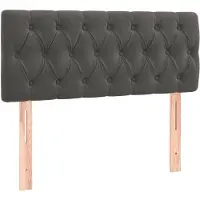 vidaXL Hoofdbord 100x7x78/88 cm fluweel donkergrijs
