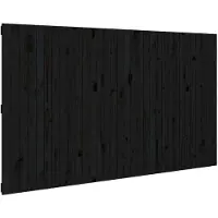 vidaXL Hoofdbord wandmontage 204x3x110 cm massief grenenhout zwart