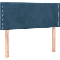 vidaXL Hoofdbord 100x5x78/88 cm fluweel donkerblauw
