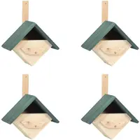 vidaXL Vogelhuisjes 4 st 24x16x30 cm vurenhout