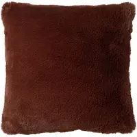 Dutch decor - ZAYA - Sierkussen 45x45 cm - bontlook - effen kleur - Rocky Road - bruin