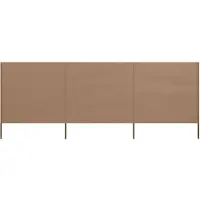 vidaXL Windscherm 3-panelen 400x80 cm stof taupe
