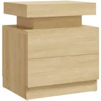 vidaXL Nachtkastje 45x35x52 cm bewerkt hout sonoma eikenkleurig