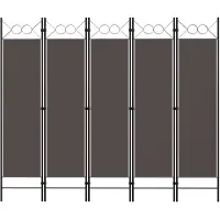 vidaXL Kamerscherm met 5 panelen 200x180 cm antraciet