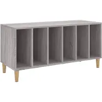 vidaXL Platenkast 100x38x48 cm bewerkt hout grijs sonoma eikenkleurig