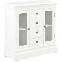vidaXL Dressoir 70x28x70 cm massief grenenhout wit
