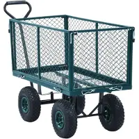 vidaXL Tuinwagen 350 kg groen