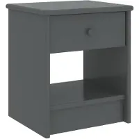 vidaXL Nachtkastje 35x30x40 cm massief grenenhout donkergrijs