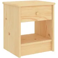 vidaXL Nachtkastje 35x30x40 cm massief grenenhout naturel