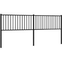 vidaXL Vervangend hoofdbord metaal zwart 200 cm