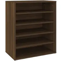 vidaXL Schoenenkast 60x35x70 cm bewerkt hout bruin eikenkleur