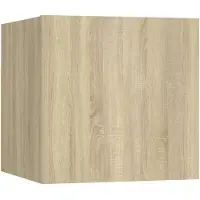 vidaXL Nachtkastje 30,5x30x30 cm bewerkt hout sonoma eikenkleurig