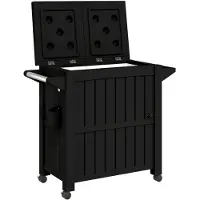 vidaXL Serveerwagen 3-in-1 polypropeen zwart