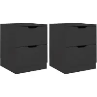 vidaXL Nachtkastjes 2 st 40x40x50 cm bewerkt hout zwart