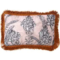Dutch decor - MOTI - Sierkussen met bloemenpatroon 30x50 cm Pumice Stone - beige
