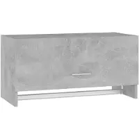 vidaXL - Kledingkast - 70x32,5x35 - cm - bewerkt - hout - betongrijs