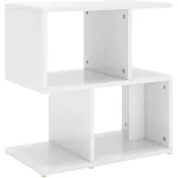 vidaXL Nachtkastje 50x30x51,5 cm bewerkt hout hoogglans wit