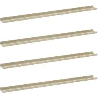 vidaXL Wandschappen 4 st 115x9x3 cm wit en sonoma eikenkleurig