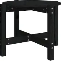 vidaXL Salontafel zwart, Ø 62,5x45 cm, massief grenenhout