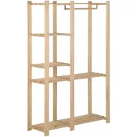 vidaXL - Kledingrek - 110x38x170 - cm - massief - grenenhout