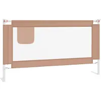 vidaXL Bedhekje peuter 150x25 cm stof taupe