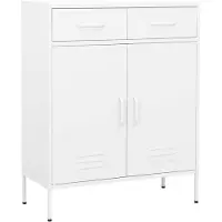 vidaXL Opbergkast 80x35x101,5 cm staal wit