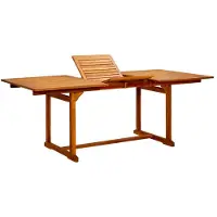 vidaXL Tuintafel (150-200)x100x75 cm massief acaciahout