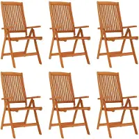 vidaXL Tuinstoelen 6 st inklapbaar massief eucalyptushout