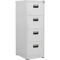 vidaXL Archiefkast 46x62x133 cm staal lichtgrijs