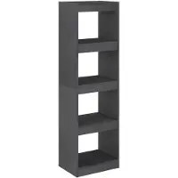 vidaXL Boekenkast/kamerscherm 40x30x135,5 cm grenenhout grijs
