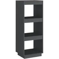 vidaXL Boekenkast/kamerscherm 40x35x103 cm massief grenenhout grijs