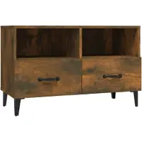 vidaXL Tv-meubel 80x36x50 cm bewerkt hout gerookt eikenkleurig
