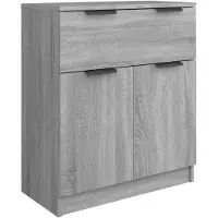 vidaXL Dressoir 60x30x70 cm bewerkt hout grijs sonoma eiken