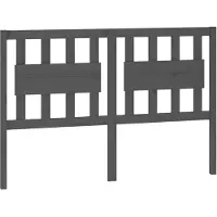 vidaXL Hoofdbord 125,5x4x100 cm massief grenenhout grijs