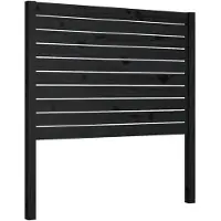 vidaXL Hoofdbord 96x4x100 cm massief grenenhout zwart