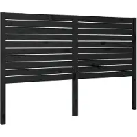 vidaXL Hoofdbord 156x4x100 cm massief grenenhout zwart