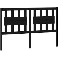 vidaXL Hoofdbord 125,5x4x100 cm massief grenenhout zwart