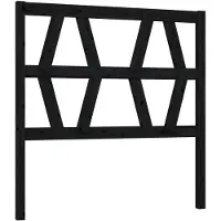 vidaXL Hoofdbord 81x4x100 cm massief grenenhout zwart