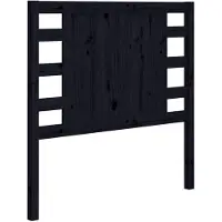 vidaXL Hoofdbord 81x4x100 cm massief grenenhout zwart