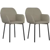 vidaXL Eetkamerstoelen 2 st fluweel lichtgrijs