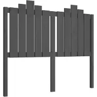 vidaXL Hoofdbord 126x4x110 cm massief grenenhout grijs