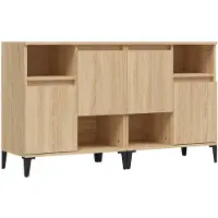 vidaXL Dressoirs 2 st 60x35x70 cm bewerkt hout sonoma eikenkleurig