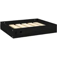 vidaXL Hondenmand 51,5x44x9 cm massief grenenhout zwart