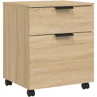 vidaXL Dossierkast verrijdbaar 45x38x54 cm bewerkt hout sonoma eiken