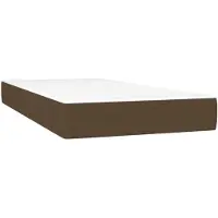 vidaXL Pocketveringmatras medium 80x200x20 cm stof donkerbruin